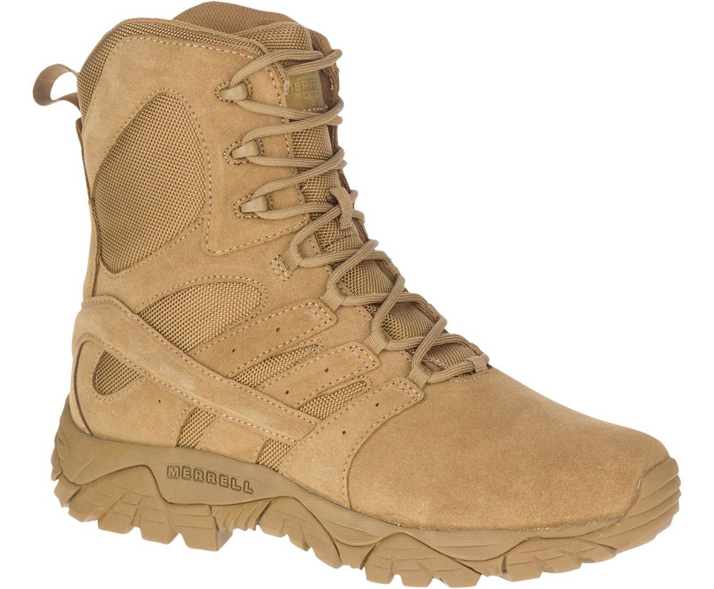 Merrell Boots Khaki - Moab 2 Defense Wide Width - Womens 42YCTGIOR